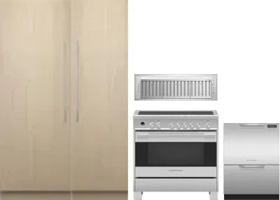 5 Piece Package Includes Refrigerator, Freezer, Range, Hood And Dishwasher